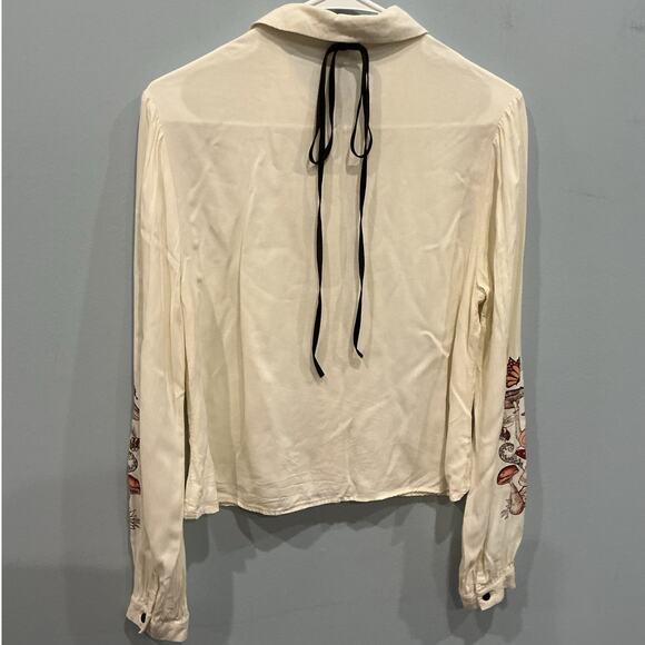 Thorn & Fable Frog & Mushroom Long Sleeve Shirt Size M Butterfly Coquette Kawaii - Picture 7 of 11